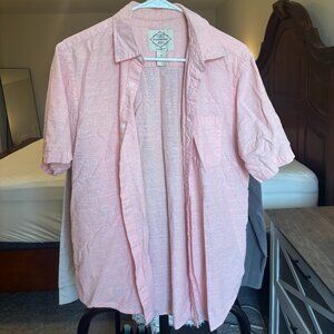 St. John’s Bay Men’s M Salmon Short Sleeve Button-Down